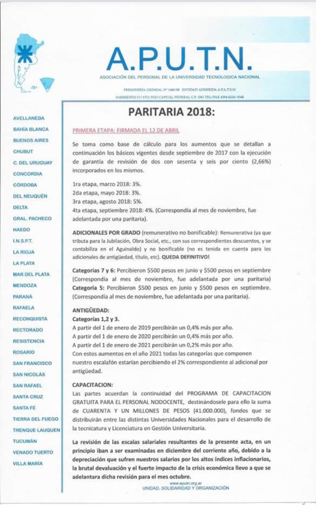 Paritaria 2018