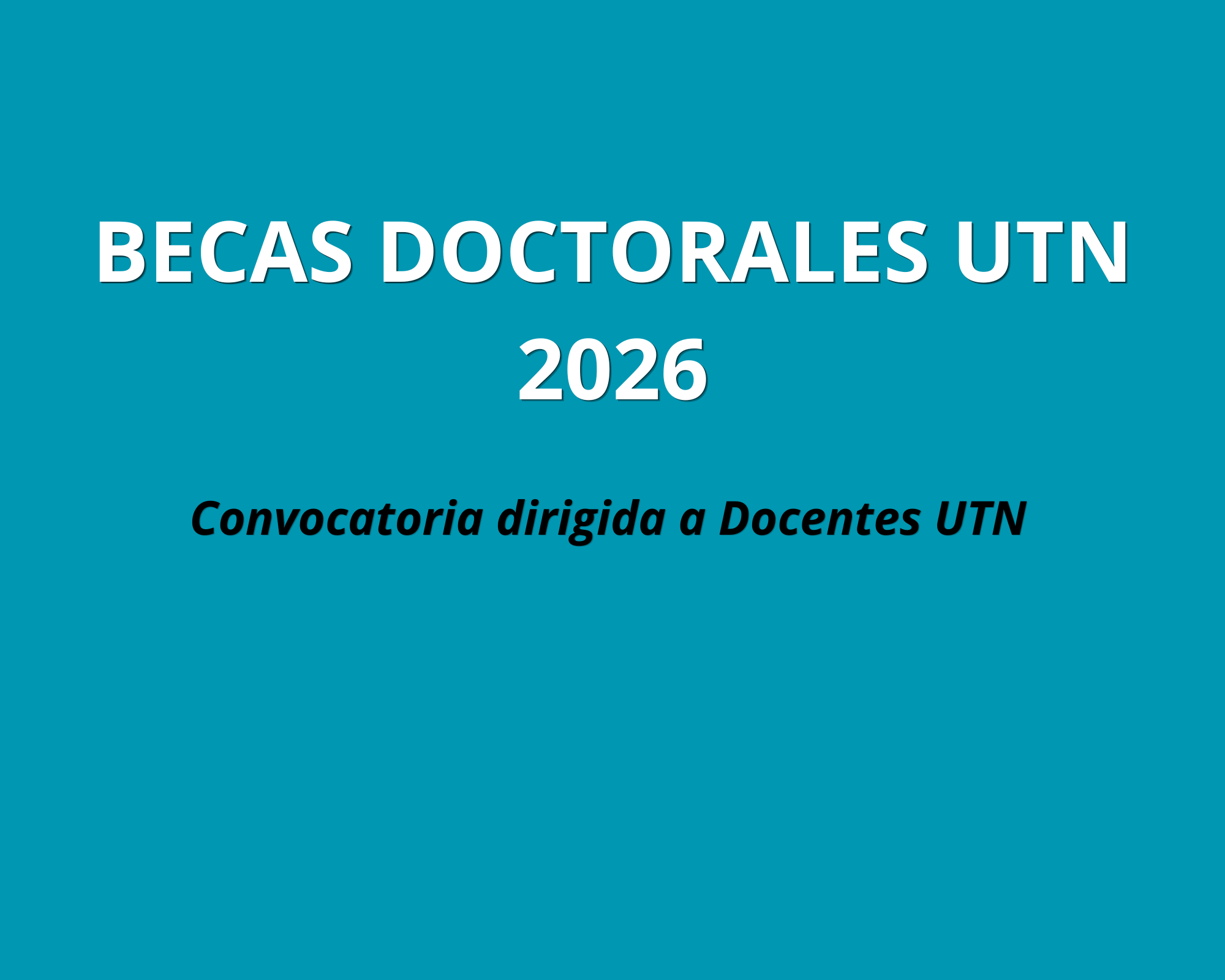 Becas Doctorales UTN 2026