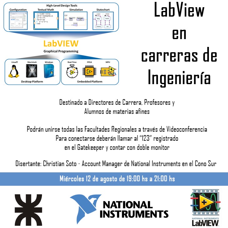 Imagen promocional de la charla sobre LabView