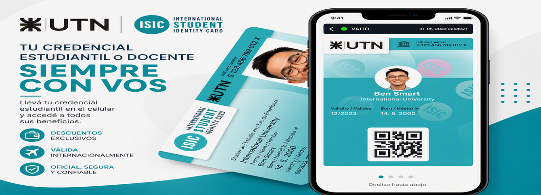 La UTN lanzó la Tarjeta ISIC con descuentos para estudiantes y docentes